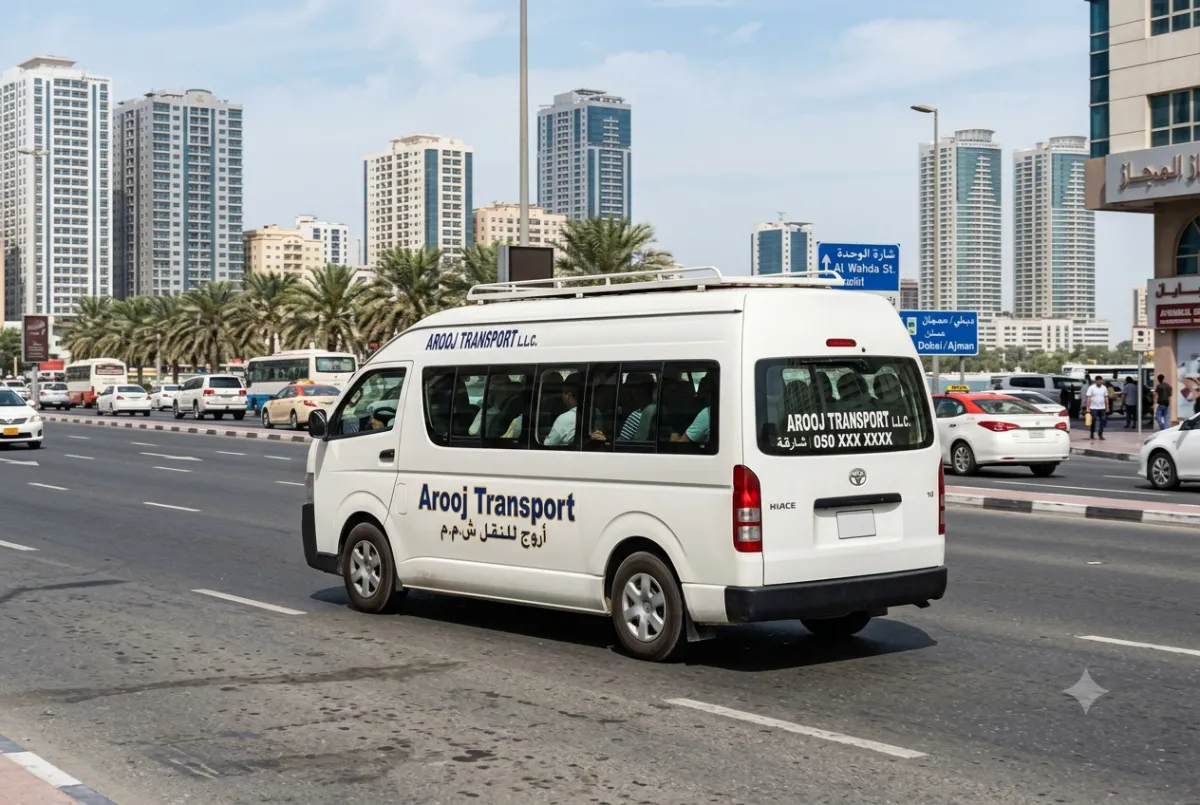 15 Seater in Sharjah | Van Rental with Driver | Arooj Transport