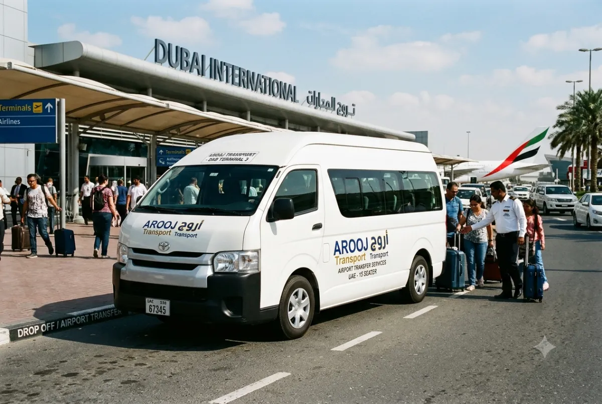 15 Seater Airport Transfer Services in UAE | With Driver