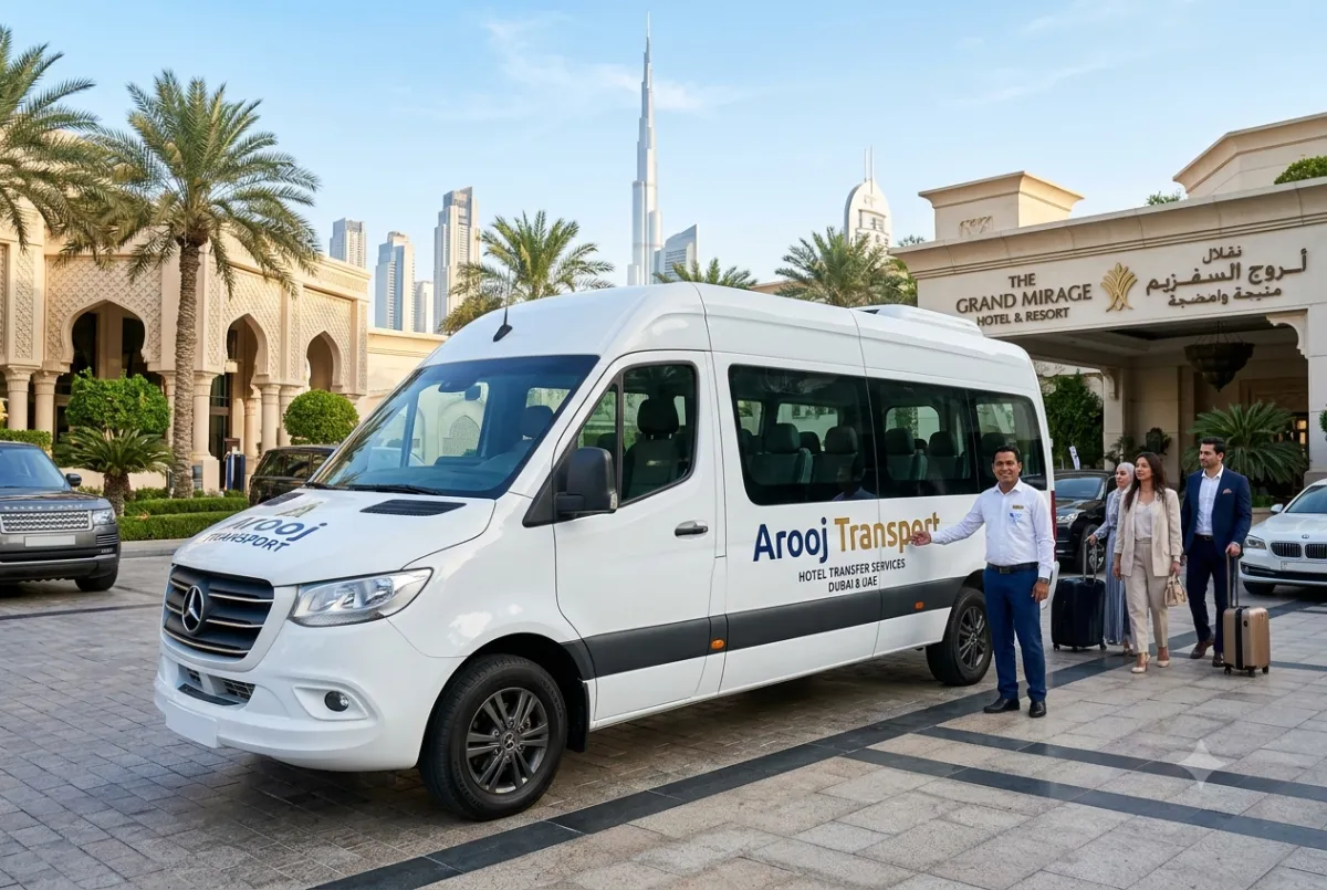15 Seater Hotel Transfer Services in Dubai & UAE | With Driver