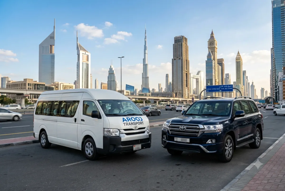 15 Seater vs SUV Comparison in Dubai & UAE | Arooj Transport
