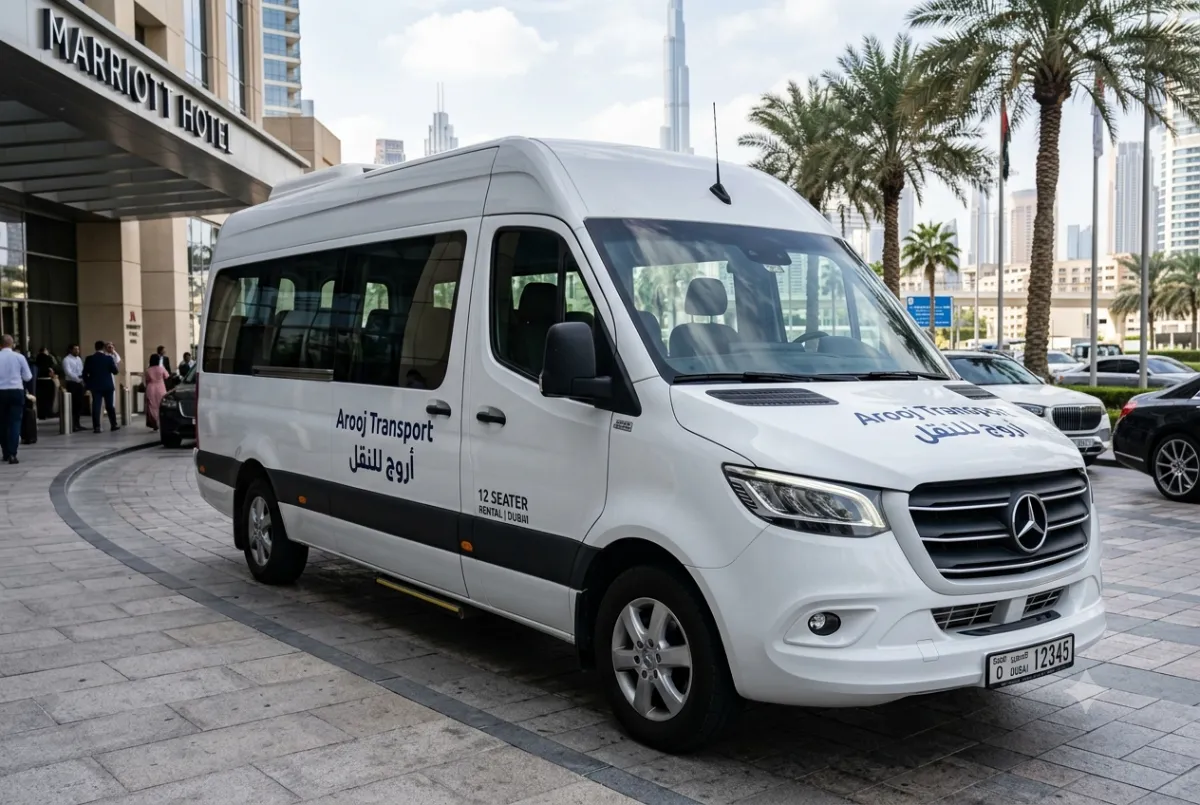 Mercedes Sprinter 12 Seater Rental Dubai | Arooj Transport