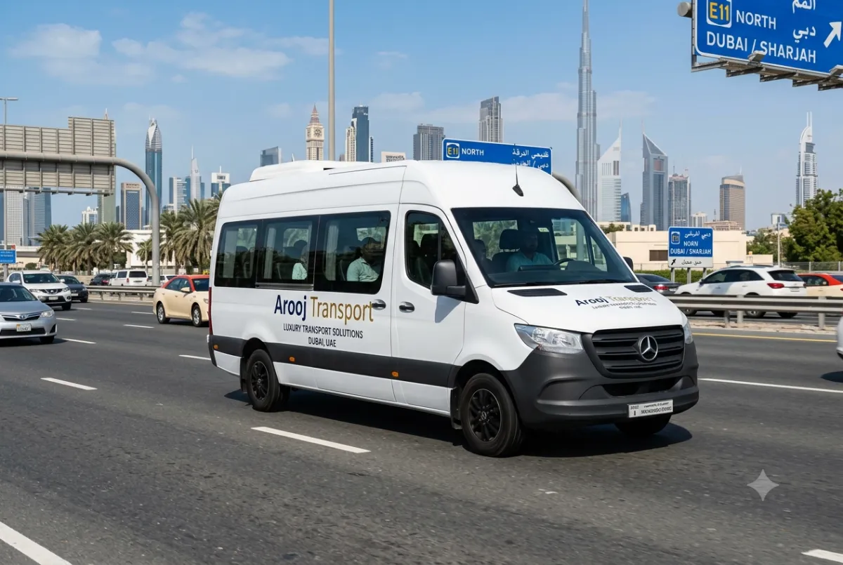 Mercedes Sprinter 15 Seater Rental Dubai With Driver | Arooj