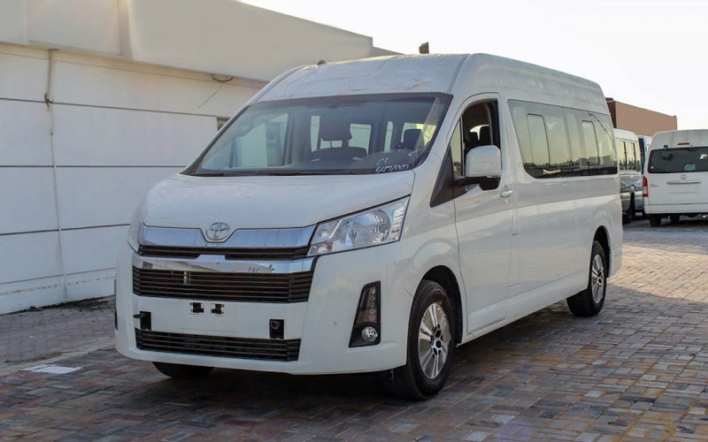 Toyota hiace Chauffeur hire dubai UAE - Arooj Transport