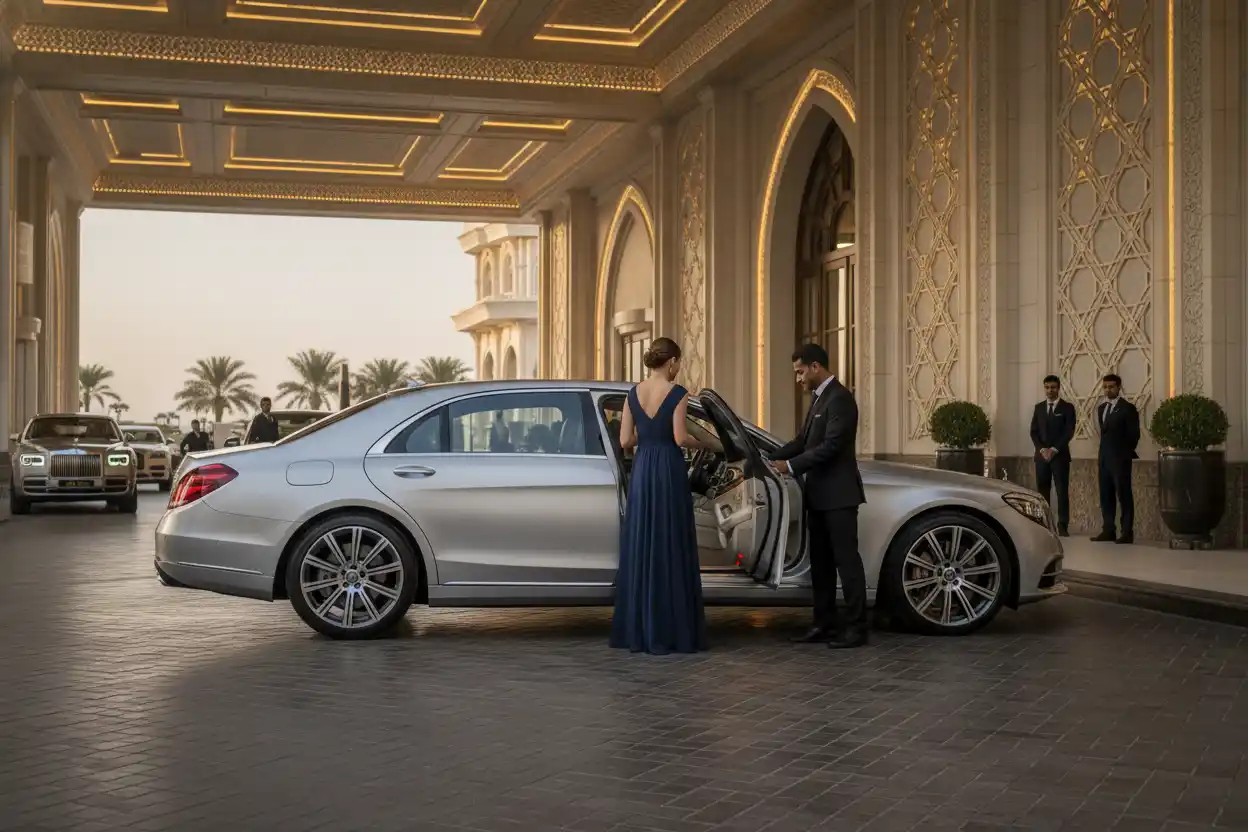 Hire Mercedes Cars for Luxury Hotel Transport in Dubai | Arooj Bus Rental