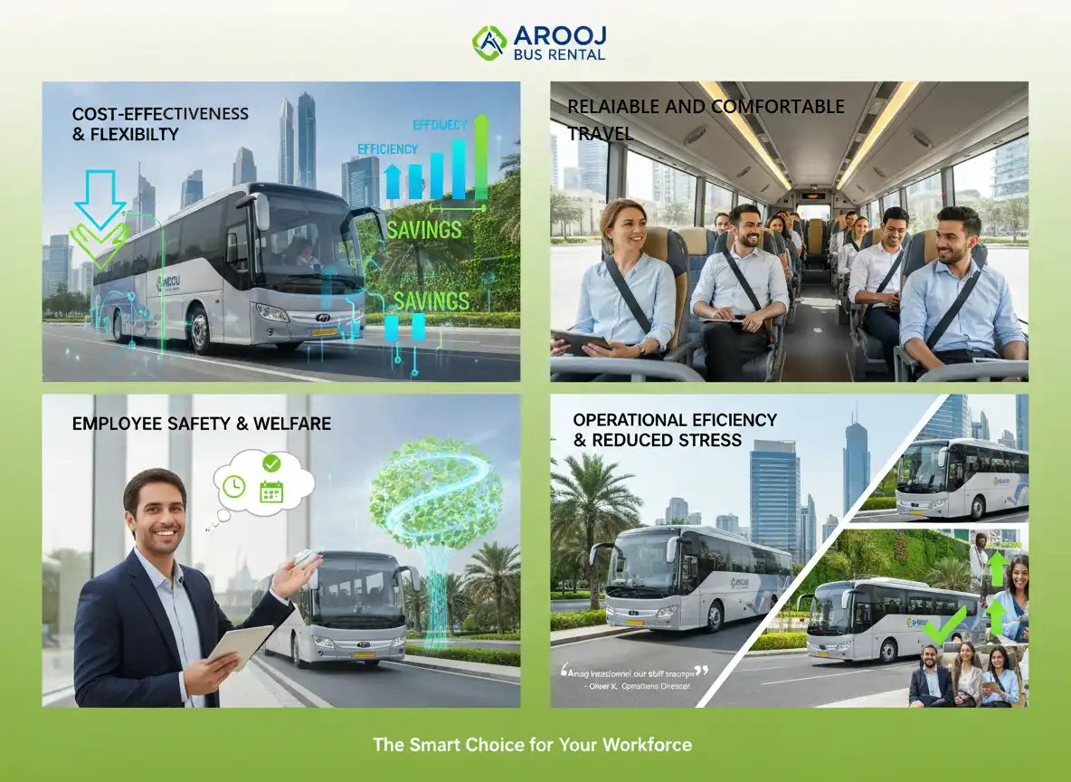 Shared Staff Transportation Packages in UAE | Arooj Bus Rental